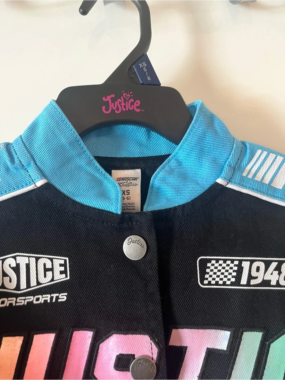 Justice Girl's NASCAR X Justice Collab Racing Jacket Size XS, S